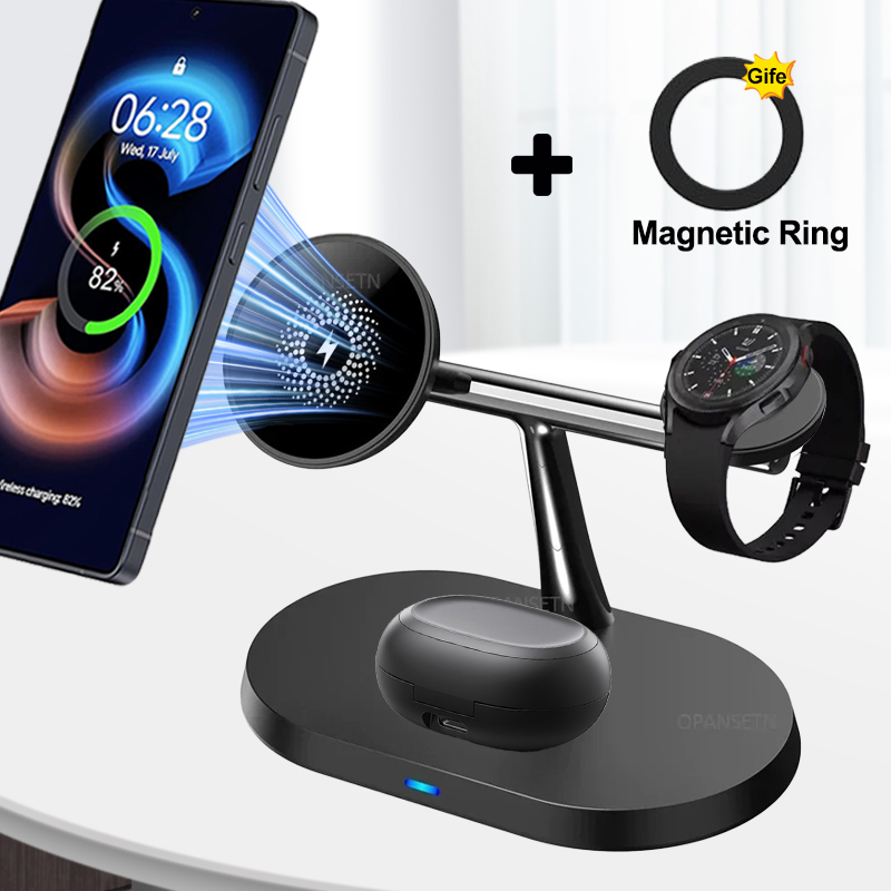 Wireless Charger Watch - 3-IN-1 Magnetic Wireless Charger Phone Charge