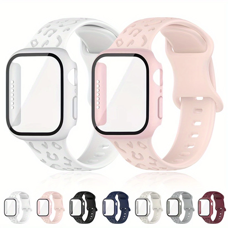Smartwatch Band Accessories - Glass+Case+Strap for Apple Watch Band 45mm