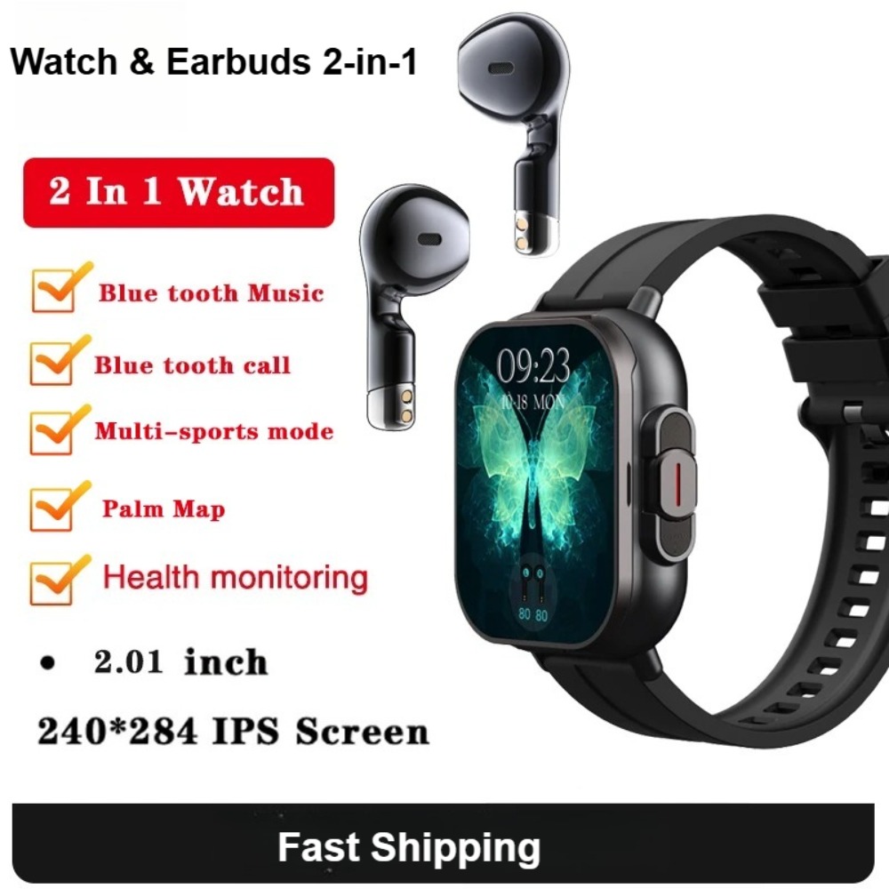 Smartwatch Headset - BT Call Blue Tooth Headphones Watches