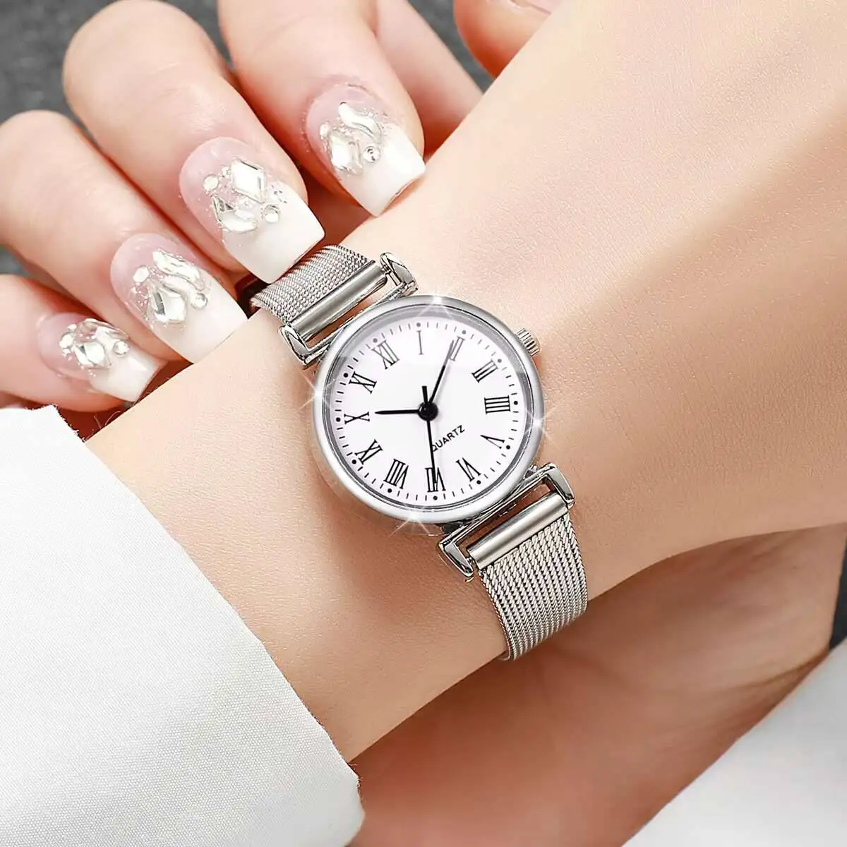 1/2PCS Fashion Women Watches C – Stainless Mesh Band Bewertung und Preis