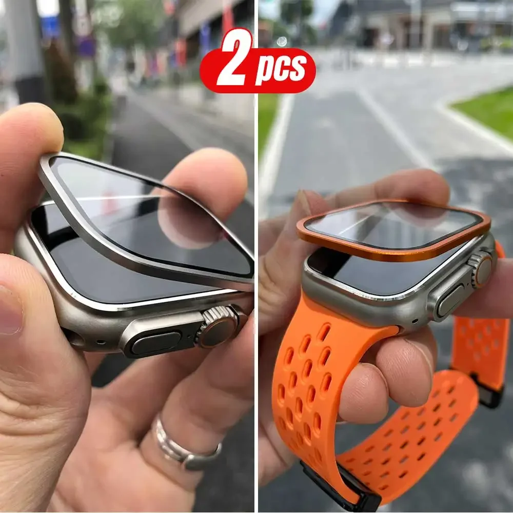2PCS Titanium Metal Frame for  – Apple Smartwatch Accessories Bewertung und Preis