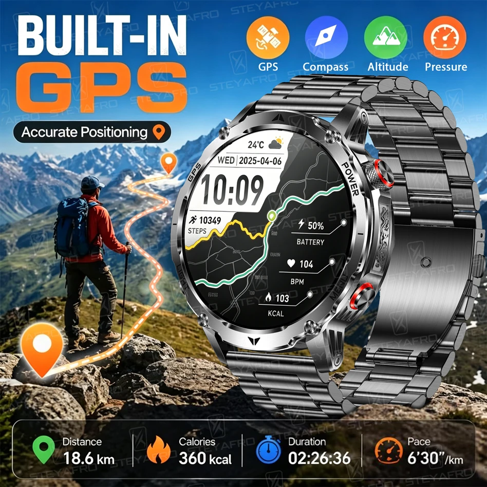 Men's Military Smartwatch with – Smartwatch M Active Bewertung und Preis