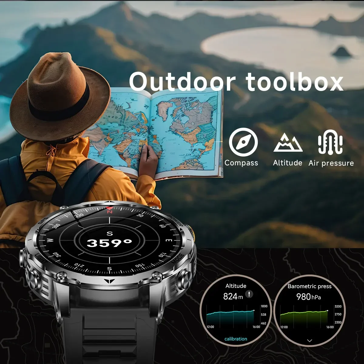 Men's Military Smartwatch with – Smartwatch M Active Bewertung und Preis