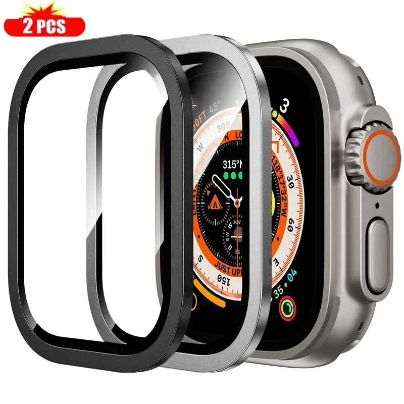 2PCS Tempered Glass for Apple  – Watch Case Bumper Bewertung und Preis