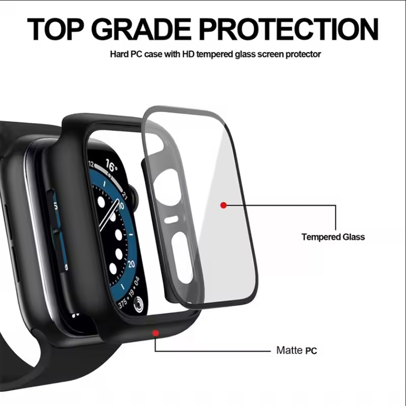 Tempered Glass+Cover For Apple – Watch Case Bumper Bewertung und Preis