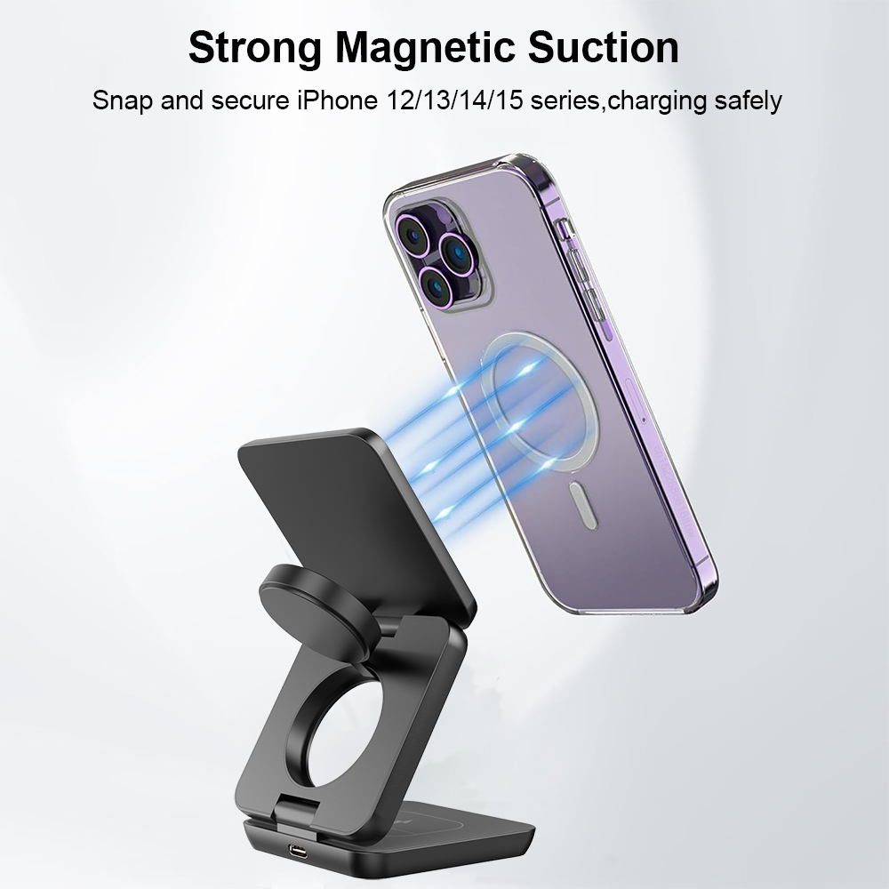 3 in 1 Foldable Magnetic Wirel – Wireless Charger Watch Bewertung und Preis