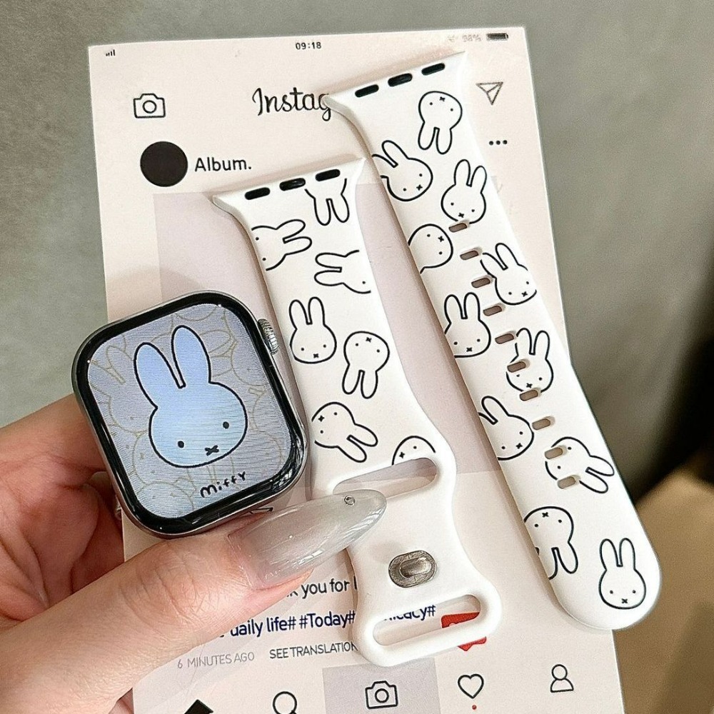 Cute Miffy Rabbit Cartoon Watc – Apple Smartwatch Accessories Bewertung und Preis