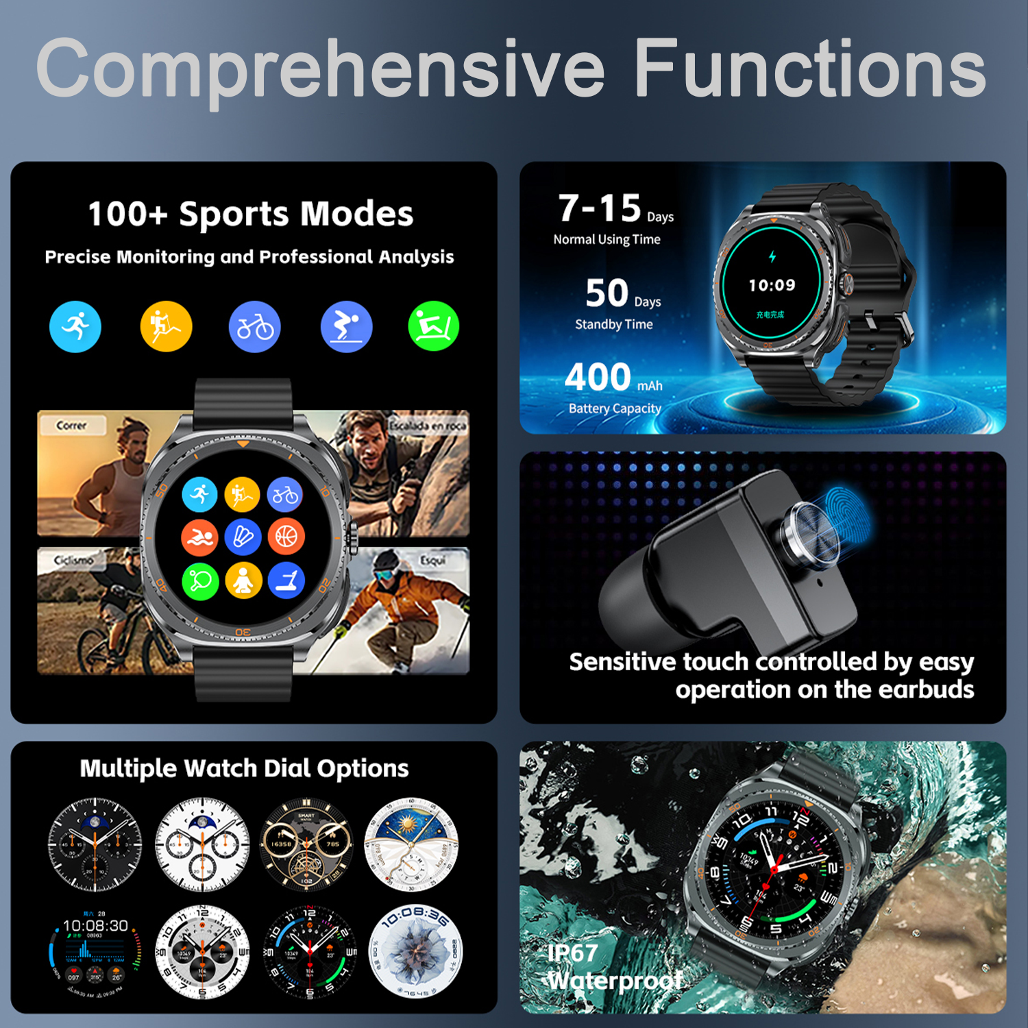 TWS 2in 1 Smart Watch with Hea – Smartwatch Headset Bewertung und Preis