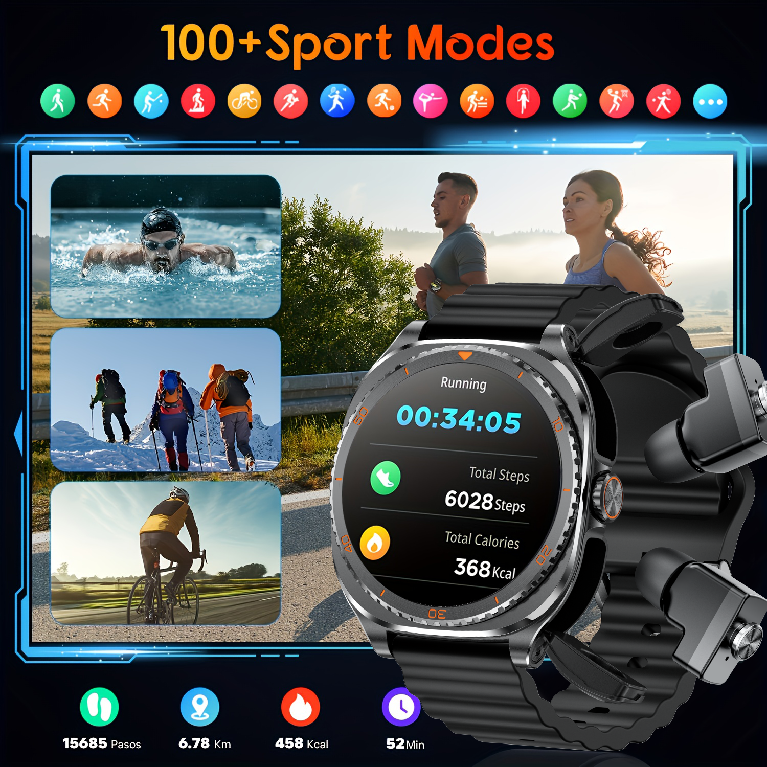 TWS 2in 1 Smart Watch with Hea – Smartwatch Headset Bewertung und Preis