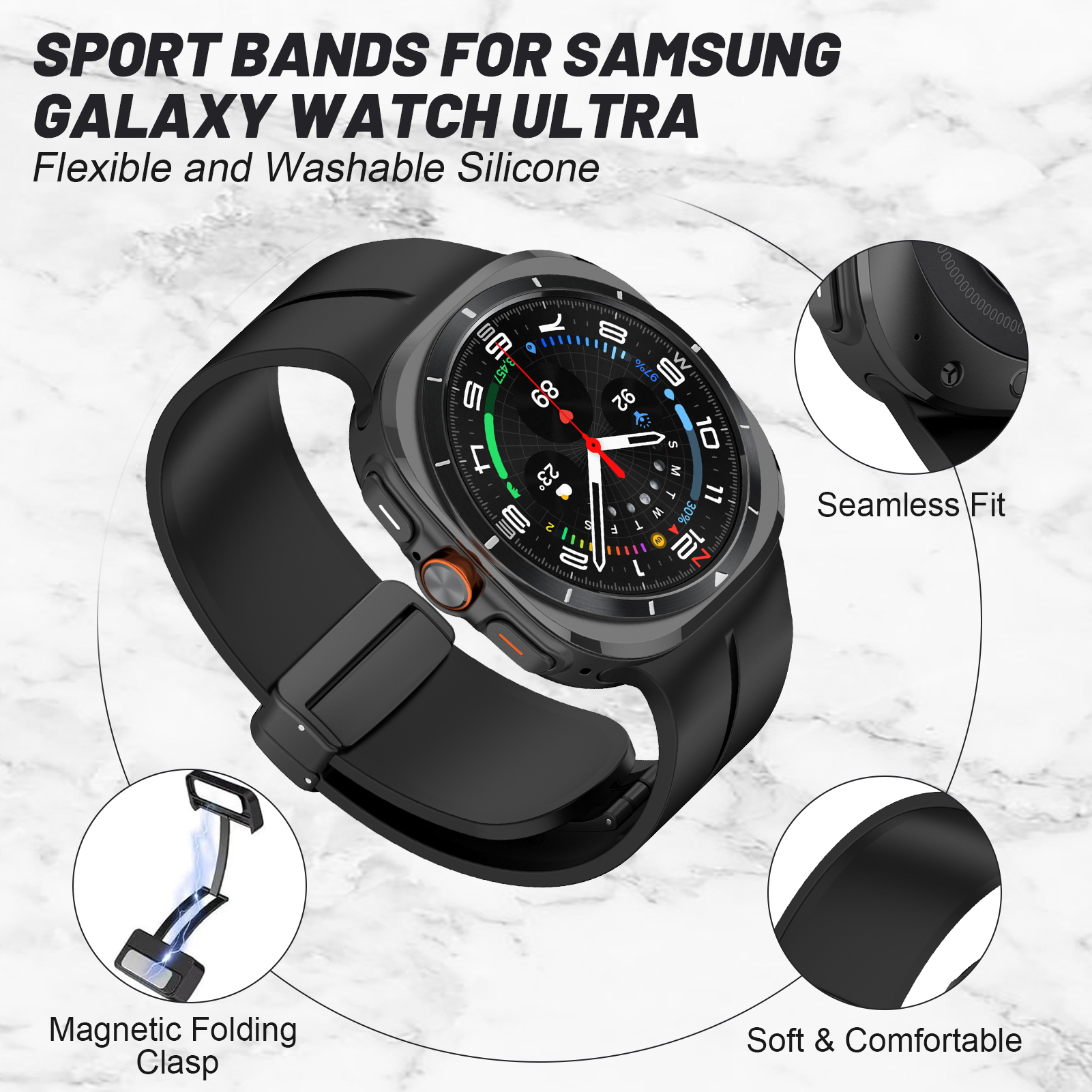 Magnetic For Samsung Galaxy wa – Samsung Smartwatch Ultra Accessories Bewertung und Preis