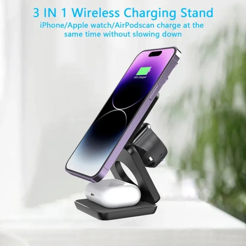 3 in 1 Foldable Magnetic Wirel – Wireless Charger Watch Bewertung und Preis