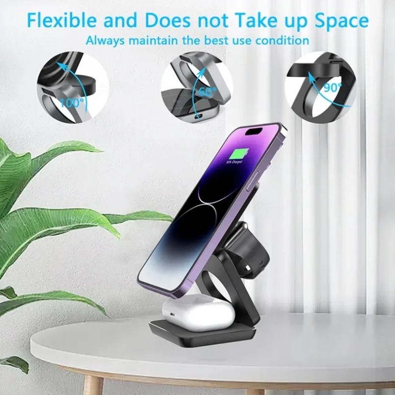 3 in 1 Foldable Magnetic Wirel – Wireless Charger Watch Bewertung und Preis