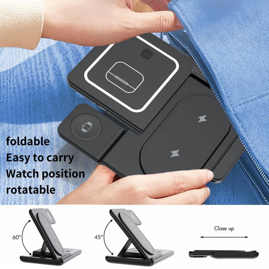 3 In 1 Foldable Wireless Charg – Wireless Charger Watch Bewertung und Preis