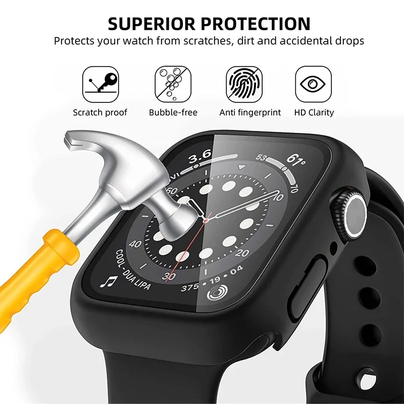 2Pcs Tempered Glass+cover For  – Smartwatch Band Accessories Bewertung und Preis